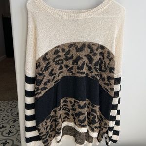 Cheetah stripe sweater